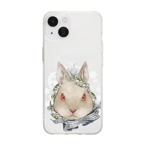 貝の火：うさぎの主人公 Soft Clear Smartphone Case