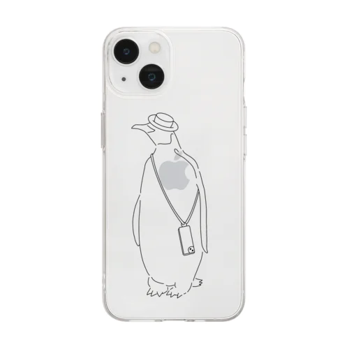 休日ペンギン Soft Clear Smartphone Case