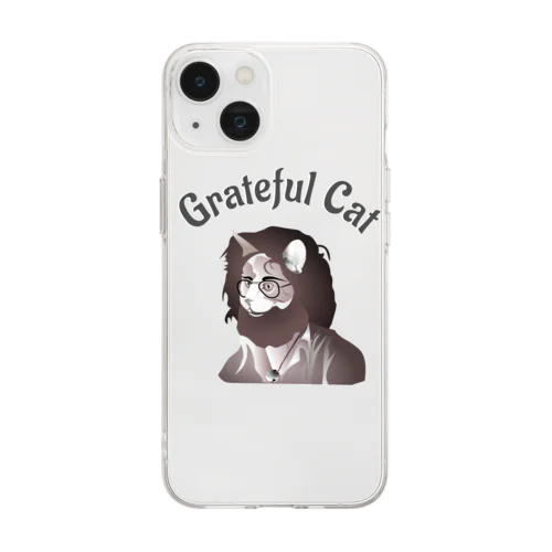 Grateful Cat h.t. Soft Clear Smartphone Case