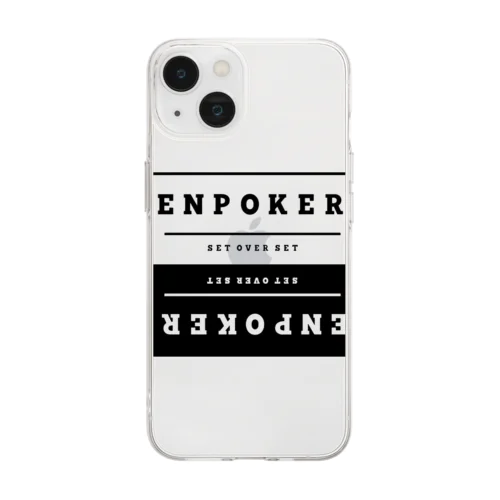 ENPOKER　白 Soft Clear Smartphone Case