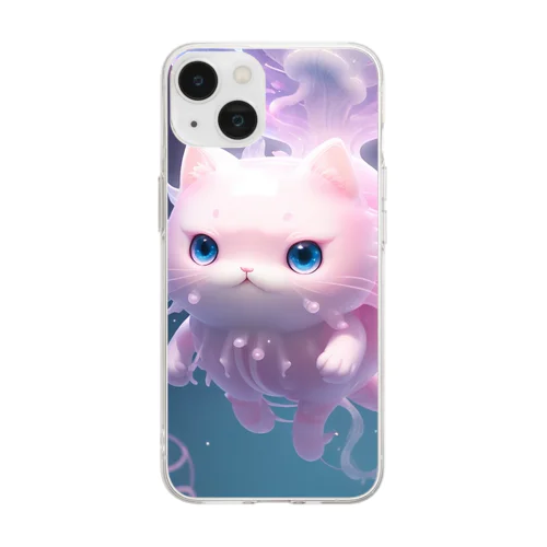 jellyfishcat ソフトクリアスマホケース