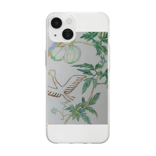 フウセンカズラ 花鳥風月 柴内誠 丸尾義久作 Soft Clear Smartphone Case