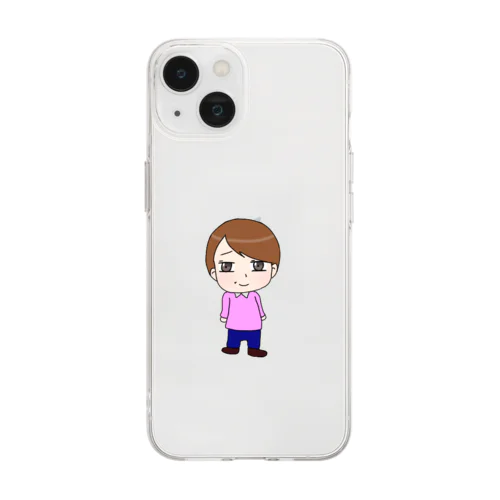 愛想笑いちゃん Soft Clear Smartphone Case