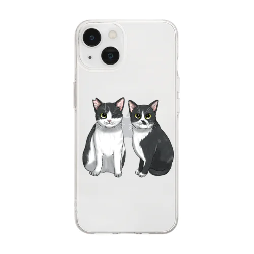 でんすけ＆大吉 Soft Clear Smartphone Case