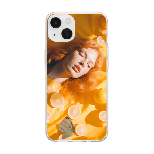 Lemon girl Soft Clear Smartphone Case