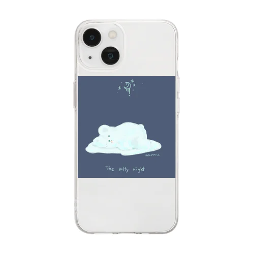 【Manu】熱帯夜に溶けるクマ Soft Clear Smartphone Case