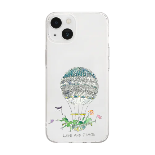 LOVE AND PEACE Soft Clear Smartphone Case