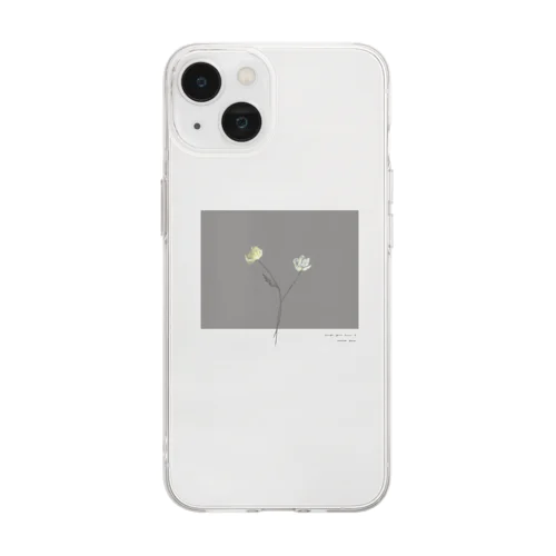 Two Flower . yellow , white . Soft Clear Smartphone Case