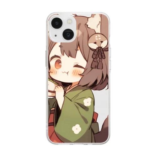 たぬっぺ  (Tanuppe)  ver.3 狸の神様、たぬき、タヌキ Soft Clear Smartphone Case
