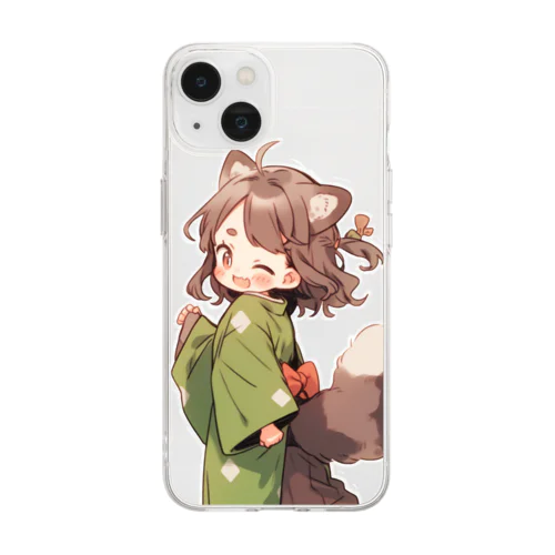 たぬっぺ  (Tanuppe)  ver.4 狸の神様、たぬき、タヌキ Soft Clear Smartphone Case