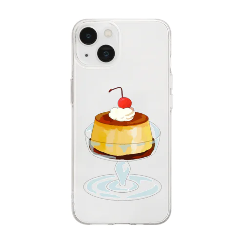 喫茶店プリン Soft Clear Smartphone Case