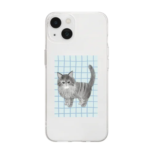 ノルウェージャンフォレストキャットのノエル Soft Clear Smartphone Case