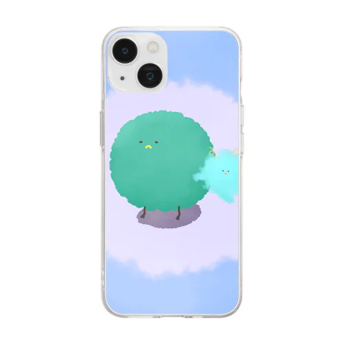 湿気とずんちゃん Soft Clear Smartphone Case