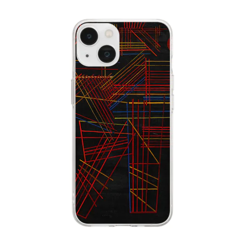 色のついた棒 / Colored Sticks Soft Clear Smartphone Case