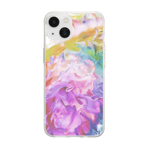 Rainbow Carnation Soft Clear Smartphone Case