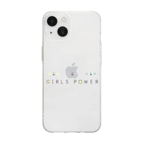 おかっぱ GIRLSPOWER  Soft Clear Smartphone Case