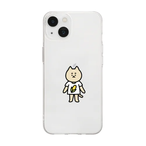 ねこもろこし（ぴっ） Soft Clear Smartphone Case