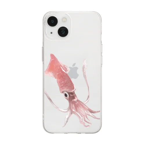 剣先イカ Soft Clear Smartphone Case