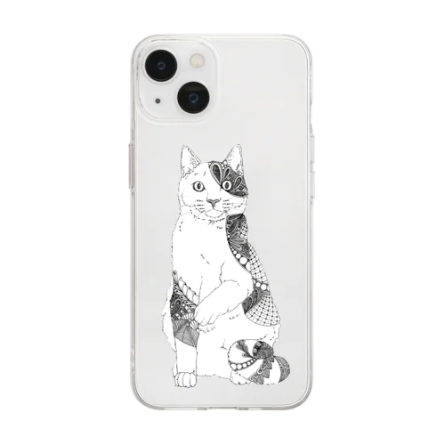 三毛猫 Soft Clear Smartphone Case