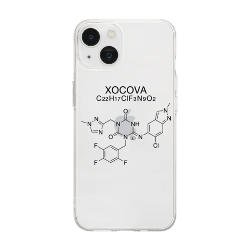 XOCOVA C22H17ClF3N9O2-ゾコーバ-(Ensitrelvir-エンシトレルビル-) Soft Clear Smartphone Case