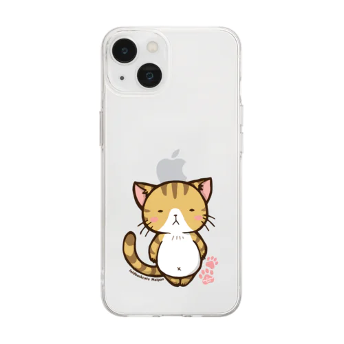 のほほんネコさん【まいぽん】 Soft Clear Smartphone Case