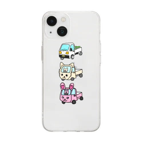 軽トラ　縦 Soft Clear Smartphone Case