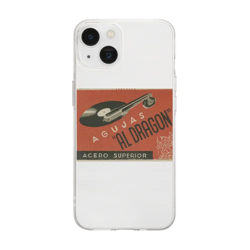 スペイン・バルセロナ 1950年代 レコード針"AL DRAGÓN" Soft Clear Smartphone Case