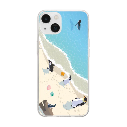 ペンギンビーチ Soft Clear Smartphone Case