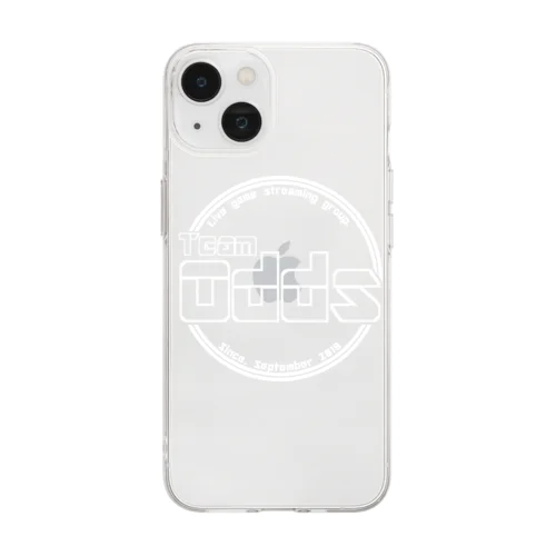 TeamOdds シンプルホワイトロゴマーク Soft Clear Smartphone Case