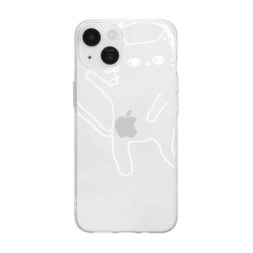 幽霊猫ちゃん Soft Clear Smartphone Case