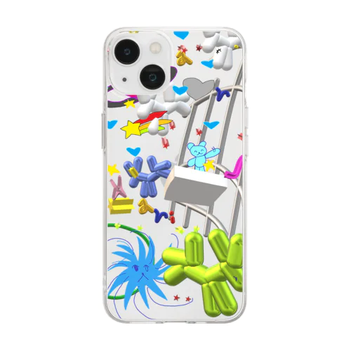 わんちゃん２ Soft Clear Smartphone Case