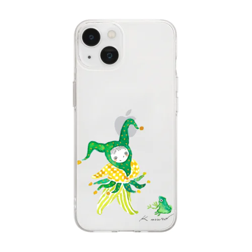 かえるくん Soft Clear Smartphone Case