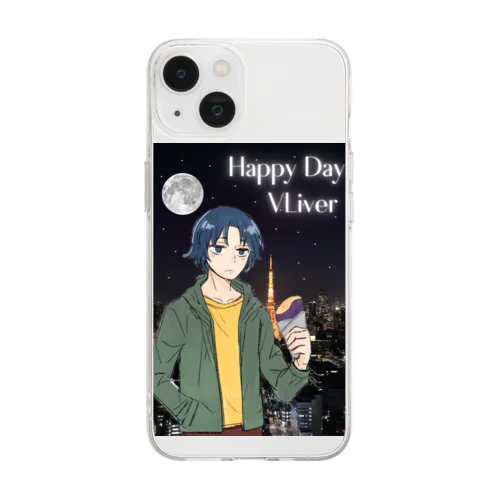 なもさんと夜 Soft Clear Smartphone Case