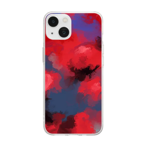 red sky Soft Clear Smartphone Case