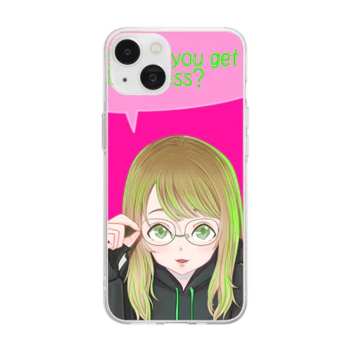 【メガネガール】 Soft Clear Smartphone Case