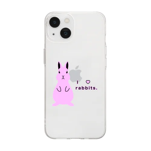 I love rabbits. Soft Clear Smartphone Case