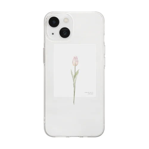 *peach milk tea × *peach tulip . shabby chic . Soft Clear Smartphone Case