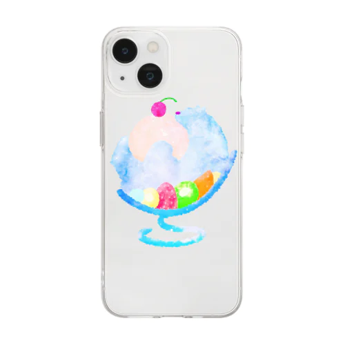 しろくまさん Soft Clear Smartphone Case