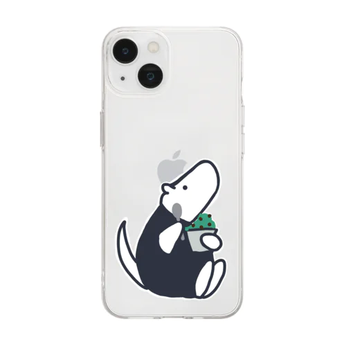 チョコミントアイス Soft Clear Smartphone Case