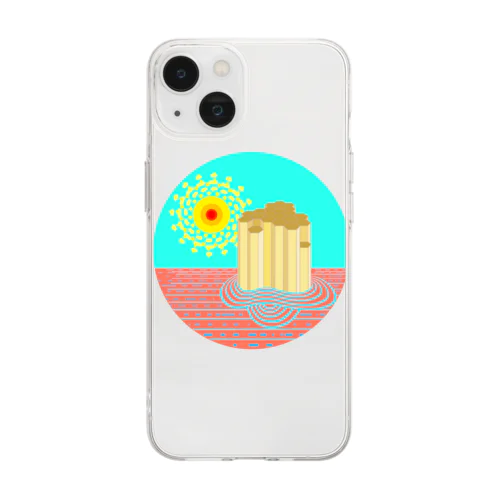 柱状節理 Soft Clear Smartphone Case