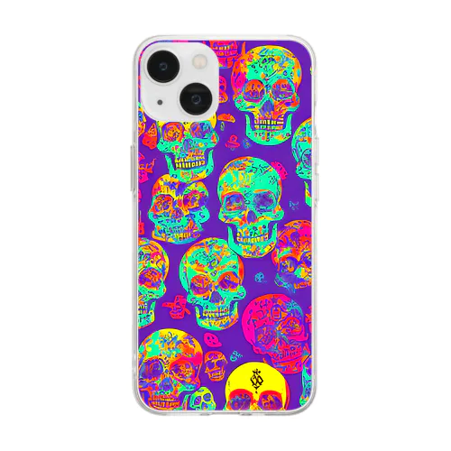 skull wallpaper Soft Clear Smartphone Case