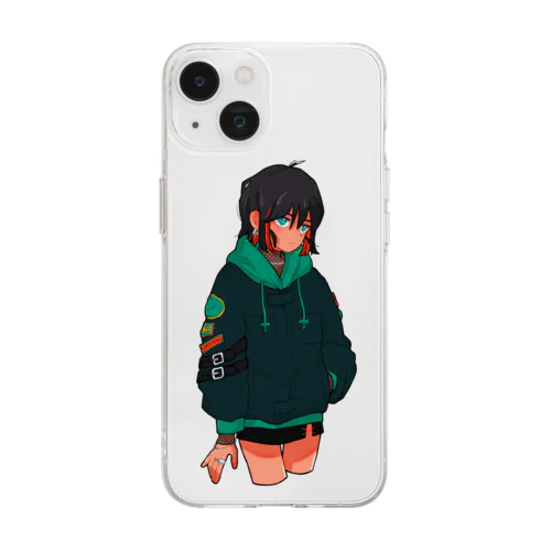 045ちゃん Soft Clear Smartphone Case