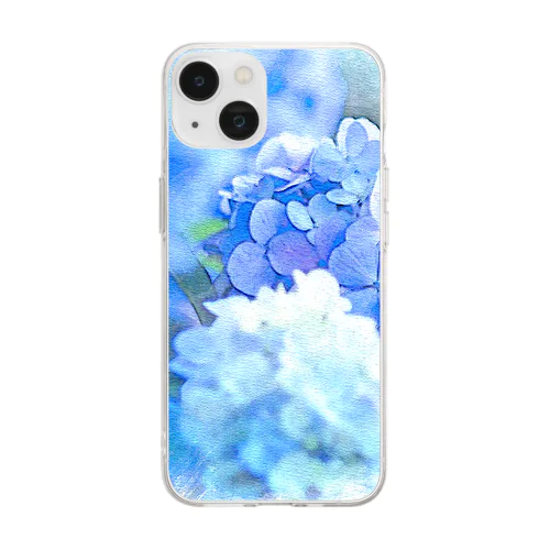 紫陽花 Soft Clear Smartphone Case