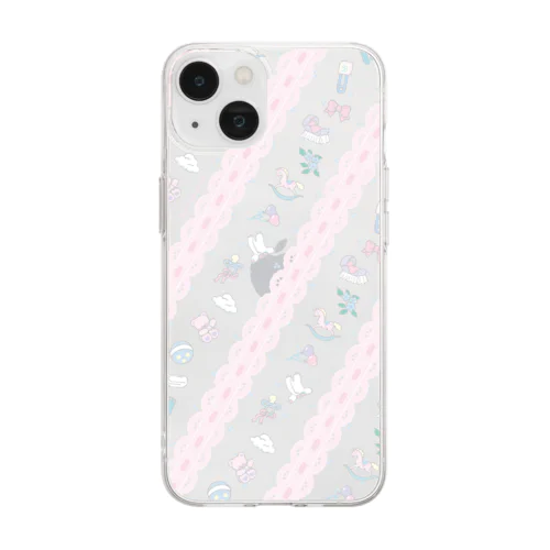 B.A.B.Y 5th Anniversary / Nursery Lace柄 Soft Clear Smartphone Case