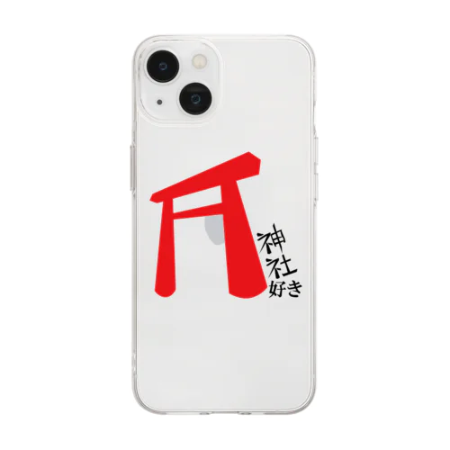 神社好き Soft Clear Smartphone Case