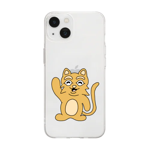 素直な猫のスナネコ Soft Clear Smartphone Case