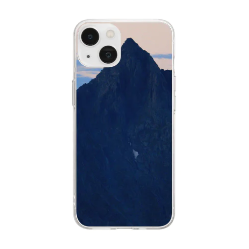 槍ヶ岳遠景 Soft Clear Smartphone Case