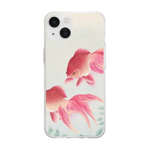 小原古邨 [金魚] 大正浪漫 Soft Clear Smartphone Case