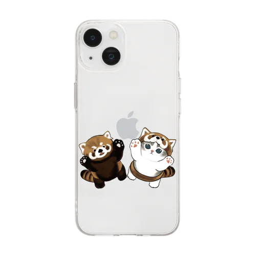 レッサーパンダにゃん Soft Clear Smartphone Case