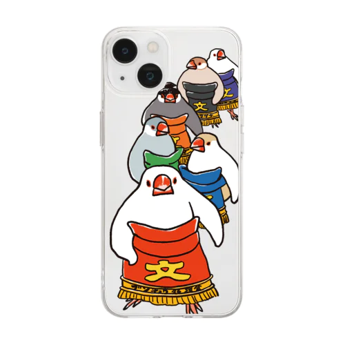 文鳥力士　土俵入り Soft Clear Smartphone Case